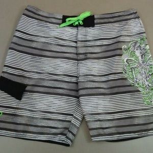 Men's Joe Boxer Gothic Skull  Swim Trunks Sz  36